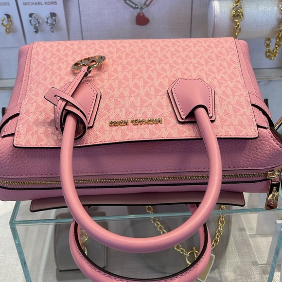 MICHAEL Michael Kors Mercer Small Top Zip Logo Belted Satchel
Carnation
NWT - Picture 8 of 16